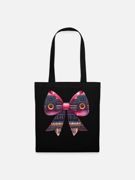 Coquette Bow Tontechniker Tontechniker - Stoffbeutel - Schwarz