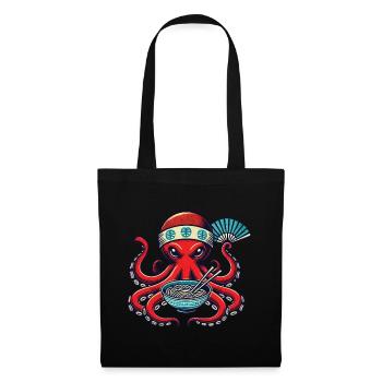 Ramen Noodles Octopus Retro Japan - Tote Bag - black - Front