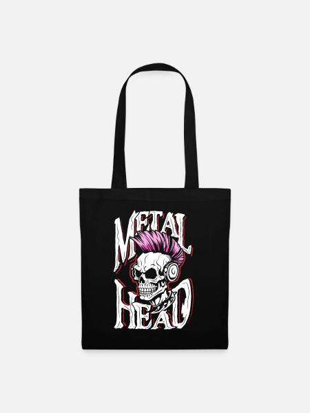 Metal head - Stoffbeutel - Schwarz