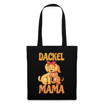 Cute Dachshund Mom Illustration For - Tote Bag - black - Front
