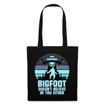 UFO-Bigfoot Yeti Sasquatch - Stoffbeutel - Schwarz - Vorne