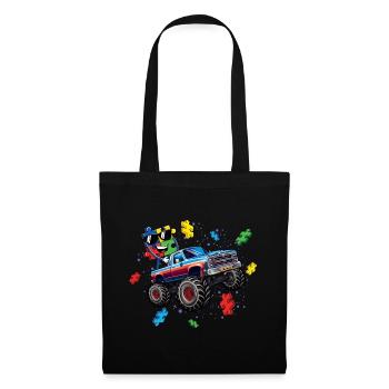 Autisme Monster Truck Puzzle Adventure - Sac en tissu - noir - Devant