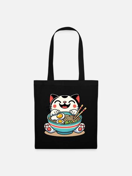 Ramen Nudeln Japanisches Streetwear Anime Kawaii - Stoffbeutel - Schwarz