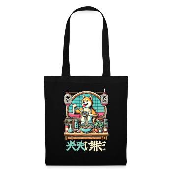 Shiba dog ramen chef in ukiyo-e style with - Tote Bag - black - Front