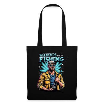 Weekends are for Fishing Fischen Angeln - Tote Bag - black - Front