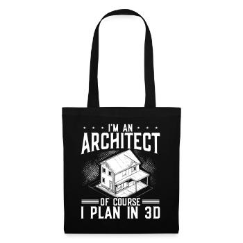 Architekt Architektur Geschenk Architekturstudent - Stoffbeutel - Schwarz - Vorne