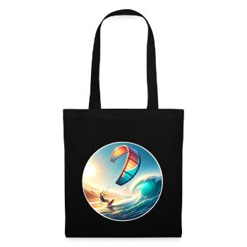 Kitesurf Kitesurfer Kiteboard - Sac en tissu - noir - Devant