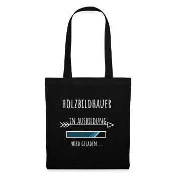 Holzbildhauer Ausbildung Beruf Geschenk - Stoffbeutel - Schwarz - Vorne