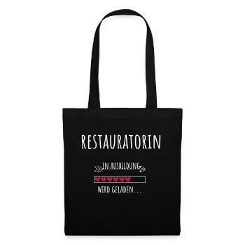 Restauratorin Ausbildung Beruf Geschenk - Stoffbeutel - Schwarz - Vorne