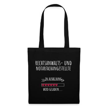 Rechtsanwalts- und Notarfachangestellte Ausbildung - Stoffbeutel - Schwarz - Vorne
