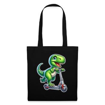 E-Scooter E-Roller T Rex Dino Scooter - Tote Bag - black - Front