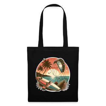 Kitesurf Kitesurfer Kiteboard - Sac en tissu - noir - Devant
