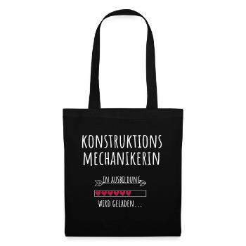 Konstruktionsmechanikerin Ausbildung Beruf - Stoffbeutel - Schwarz - Vorne