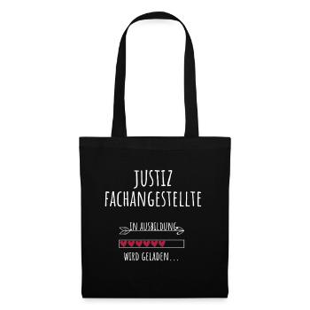 Justizfachangestellte Ausbildung Beruf Geschenk - Stoffbeutel - Schwarz - Vorne
