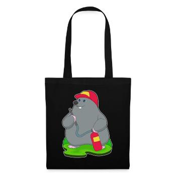 Mole Firefighter Fire Extinguisher - Tote Bag - black - Front