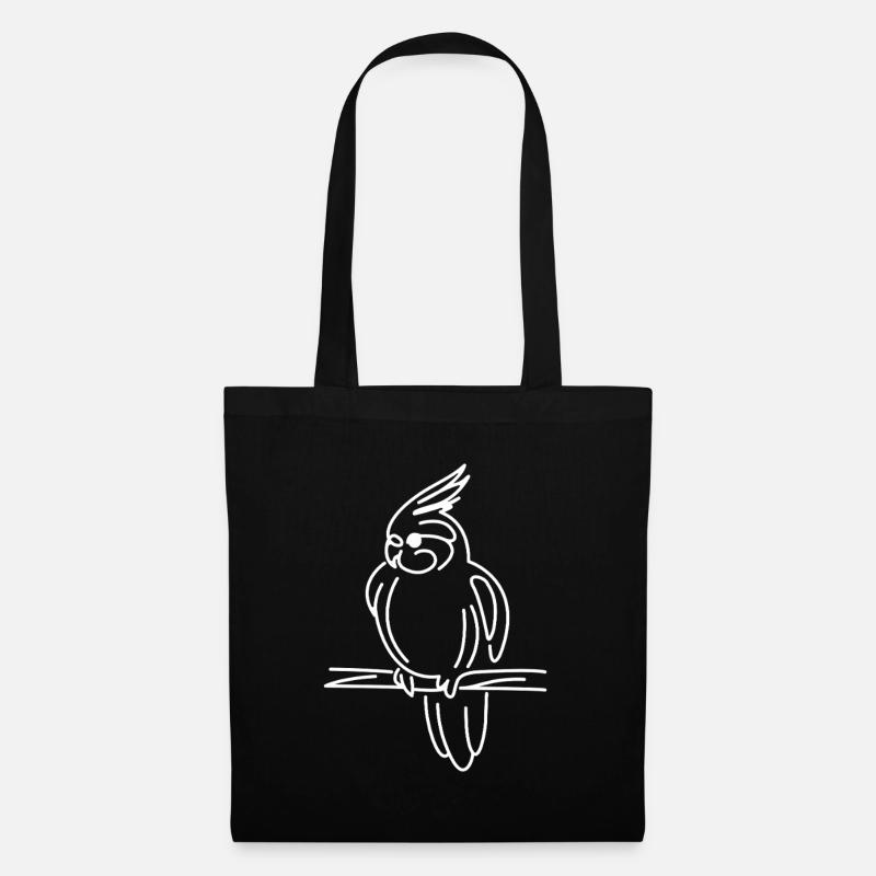 Cockatiel - Stoffbeutel - Schwarz