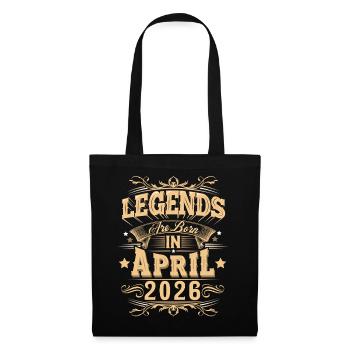 April 2026 birthday legend - Tote Bag - black - Front