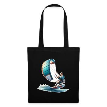 Kitesurf Kitesurfer Kiteboard - Sac en tissu - noir - Devant