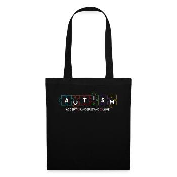 Autism Accept Understand Love Puzzle - Tote Bag - black - Front