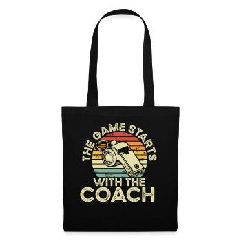 Trainer Geschenke Coach Geschenkidee - Stoffbeutel - Schwarz - Vorne
