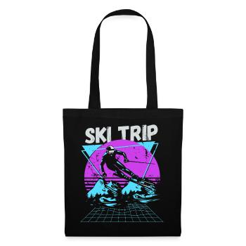 Retro Ski Trip Neon Graphic - Tote Bag - black - Front