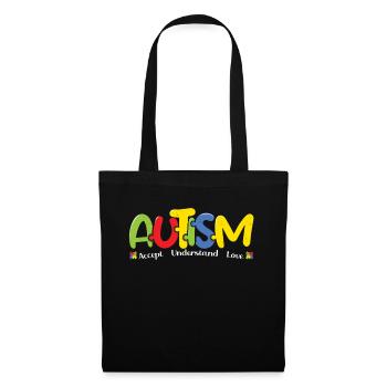 Autism Accept Understand Love Puzzle - Tote Bag - black - Front