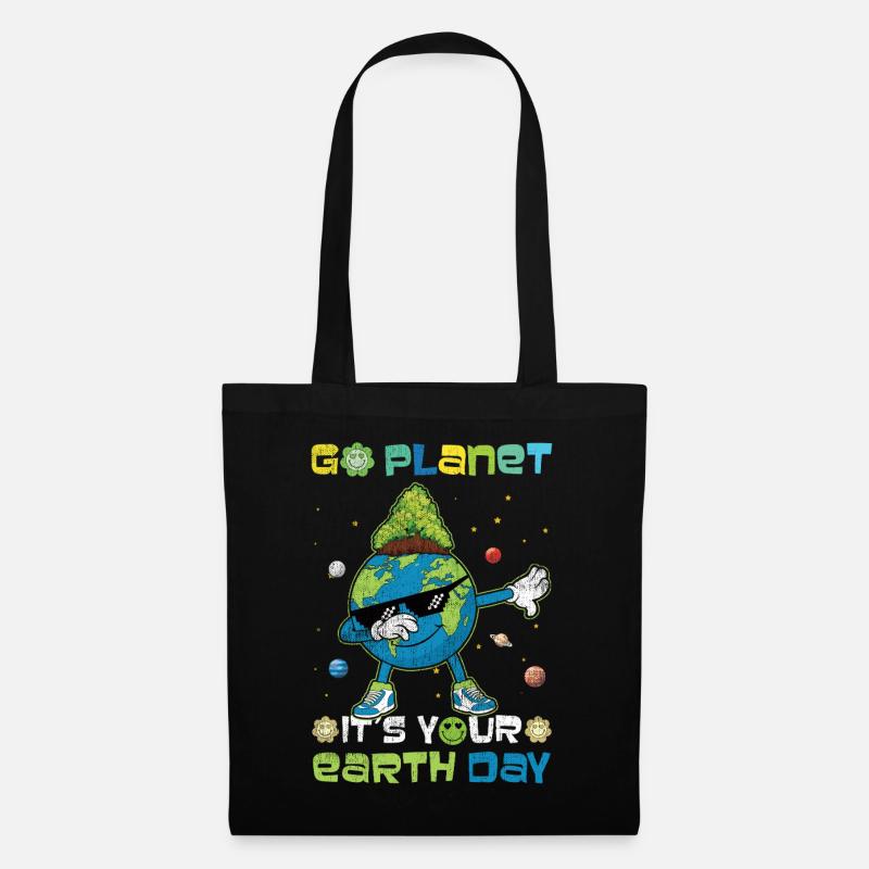 Go Planet It's Your Earth Day Feiern - Stoffbeutel - Schwarz