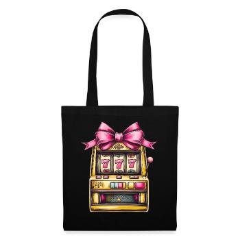Coquette Bow machine à sous Gambling Gambler - Sac en tissu - noir - Devant