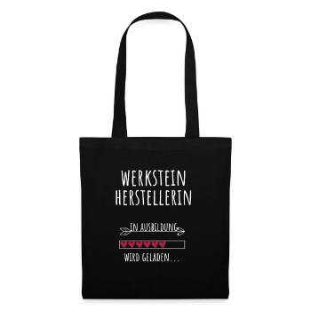 Werksteinherstellerin Ausbildung Beruf Geschenk - Stoffbeutel - Schwarz - Vorne
