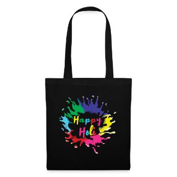 Joyeux festival de Holi Joie des couleurs - Sac en tissu - noir - Devant