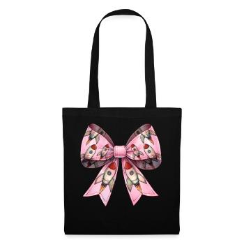 Coquette proue fusée spatiale navette spatiale - Sac en tissu - noir - Devant