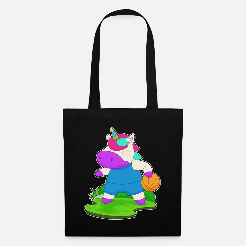 Licorne Basketteur Basketteur - Sac en tissu - noir