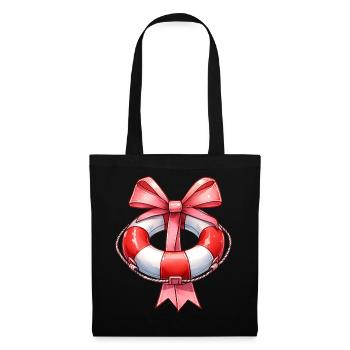 Coquette Bow Lifeguard Pool Guard Pink - Tote Bag - black - Front
