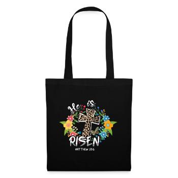 Easter He Is Risen Matthew 28:6 - Tote Bag - black - Front