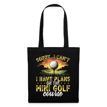 Golf Golf Golf Golf Parcours de Golf - Sac en tissu - noir - Devant