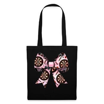 Coquette arc fléchettes joueur jeu de fléchettes motif - Sac en tissu - noir - Devant
