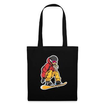 Snowboarder Graphic - Tote Bag - black - Front