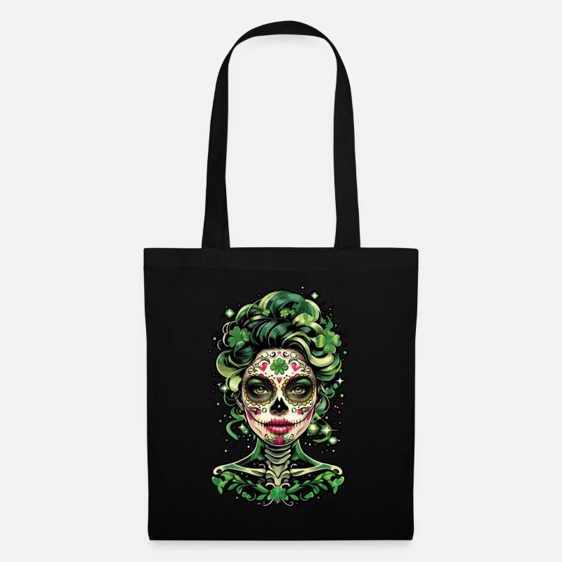 Fascinant art de la Saint-Patrick Calavera - Sac en tissu - noir