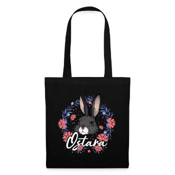 Ostara Bunny with Flower Wreath Magical Spring - Tote Bag - black - Front