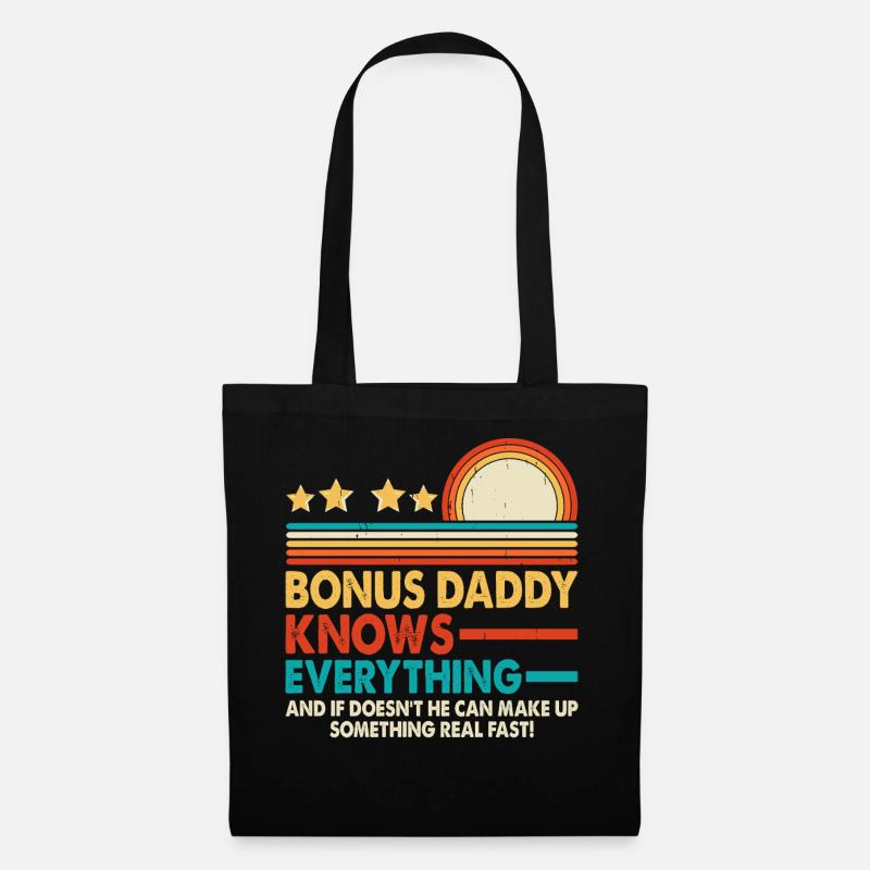 Bonus Papa - Stoffbeutel - Schwarz