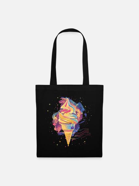 Crème glacée Vaporwave - Sac en tissu - noir