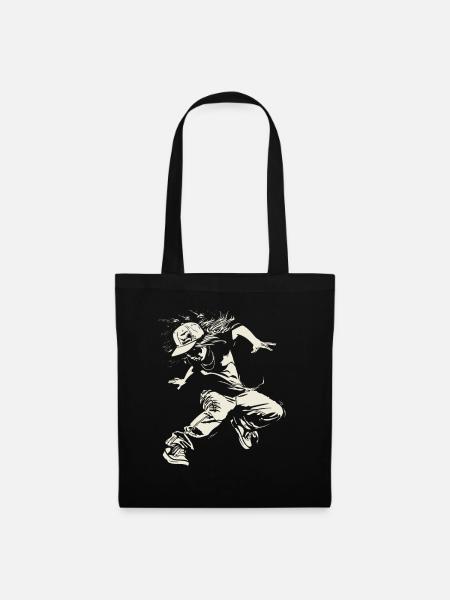 Croquis de B-Girl - Sac en tissu - noir