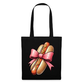 Coquette Bow Hot Dog Hot Dog Mother's Day Pink - Tote Bag - black - Front