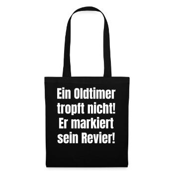 Oldtimer tropfen nicht - Stoffbeutel - Schwarz - Vorne