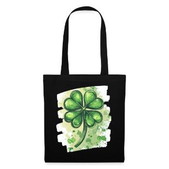 Trèfle de la Saint-Patrick - Sac en tissu - noir - Devant