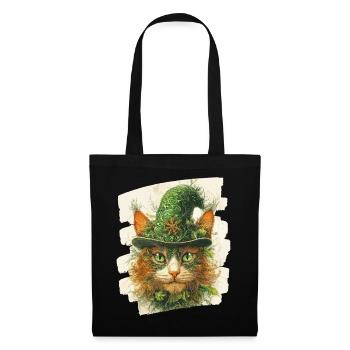 St Patrick's Day Cat - Tote Bag - black - Front