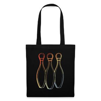 Bowling Sketch Retro Look - Tote Bag - black - Front