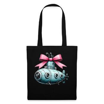 Coquette Bow Sous-marin Fête des Mères Pink Bow Mom - Sac en tissu - noir - Devant