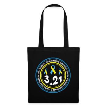 3.21 Journée mondiale de sensibilisation à la trisomie 21 en mars - Sac en tissu - noir - Devant