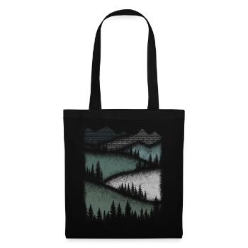 Nature Mountains Hiking Forest Minimalist Gift - Tote Bag - black - Front